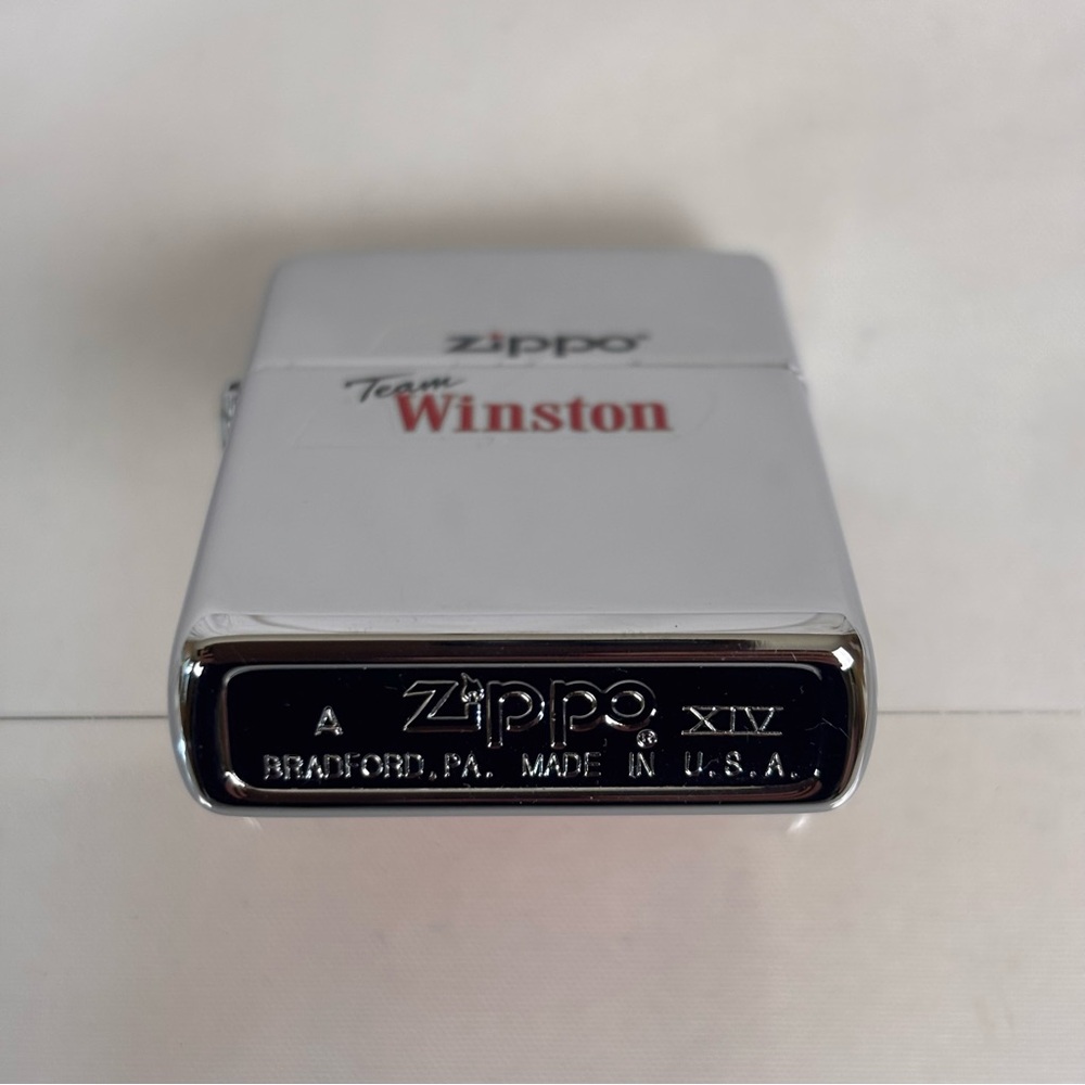Zippo Vintage Team Winston Jimmy Spencer #23 Chrome Lighter New Mint Condition - Picture 3 of 3
